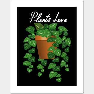 Plants Love - Marble Pothos Posters and Art